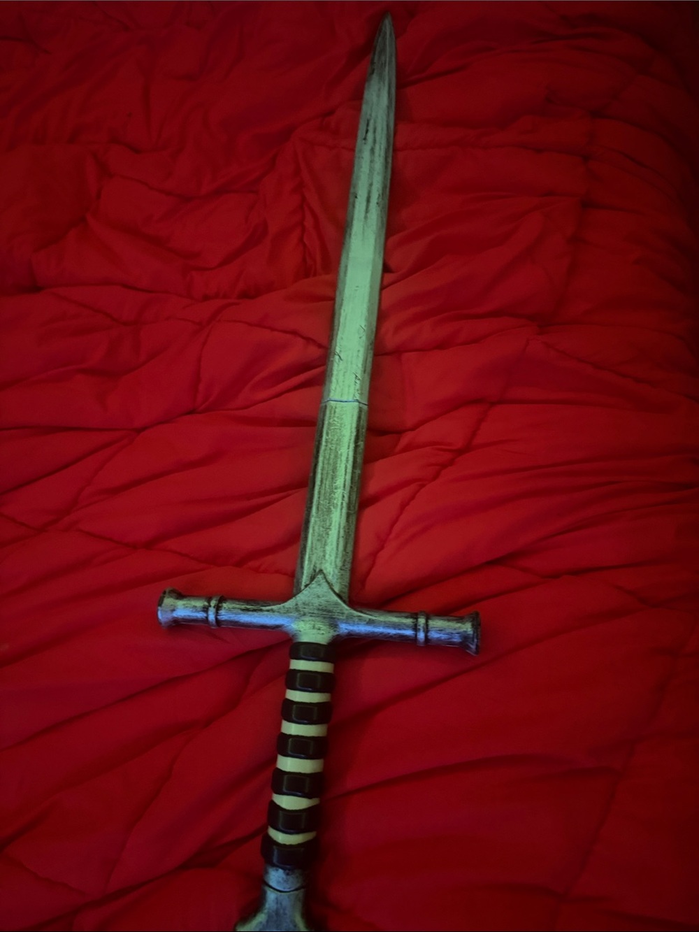 Decorative Medieval Sword Wall Accent in Silver and Black